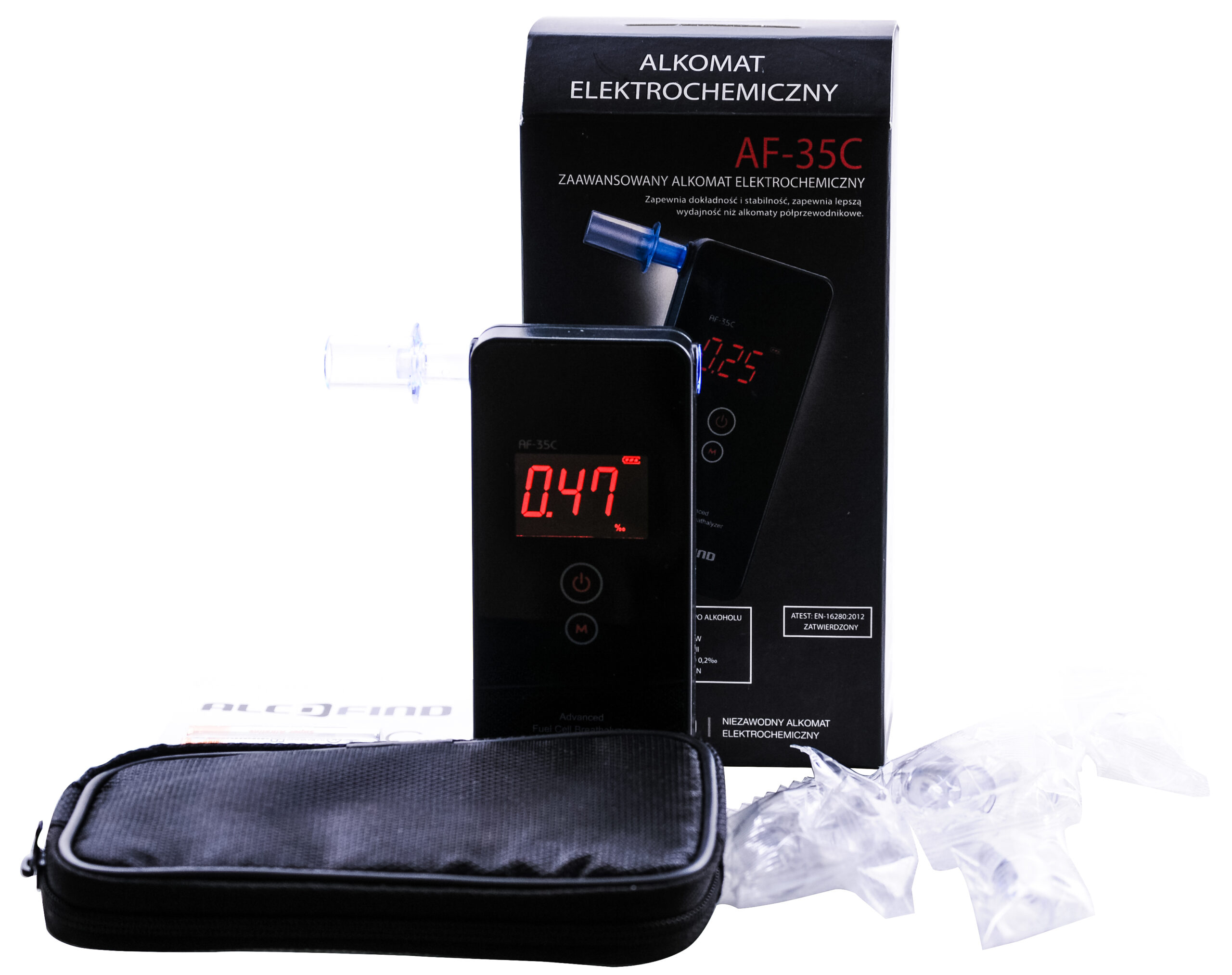 Alkomat elektrochemiczny AlcoFind AF-35C + certyfikat - obrazek 9
