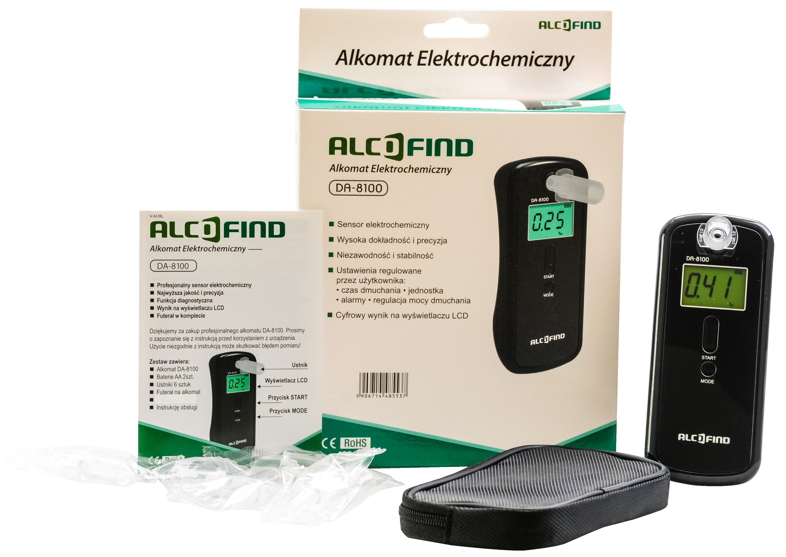 Alkomat marki AlcoFind DA8100 + 10 lat Gwarancji plus nielimitowane kalibracje - obrazek 3